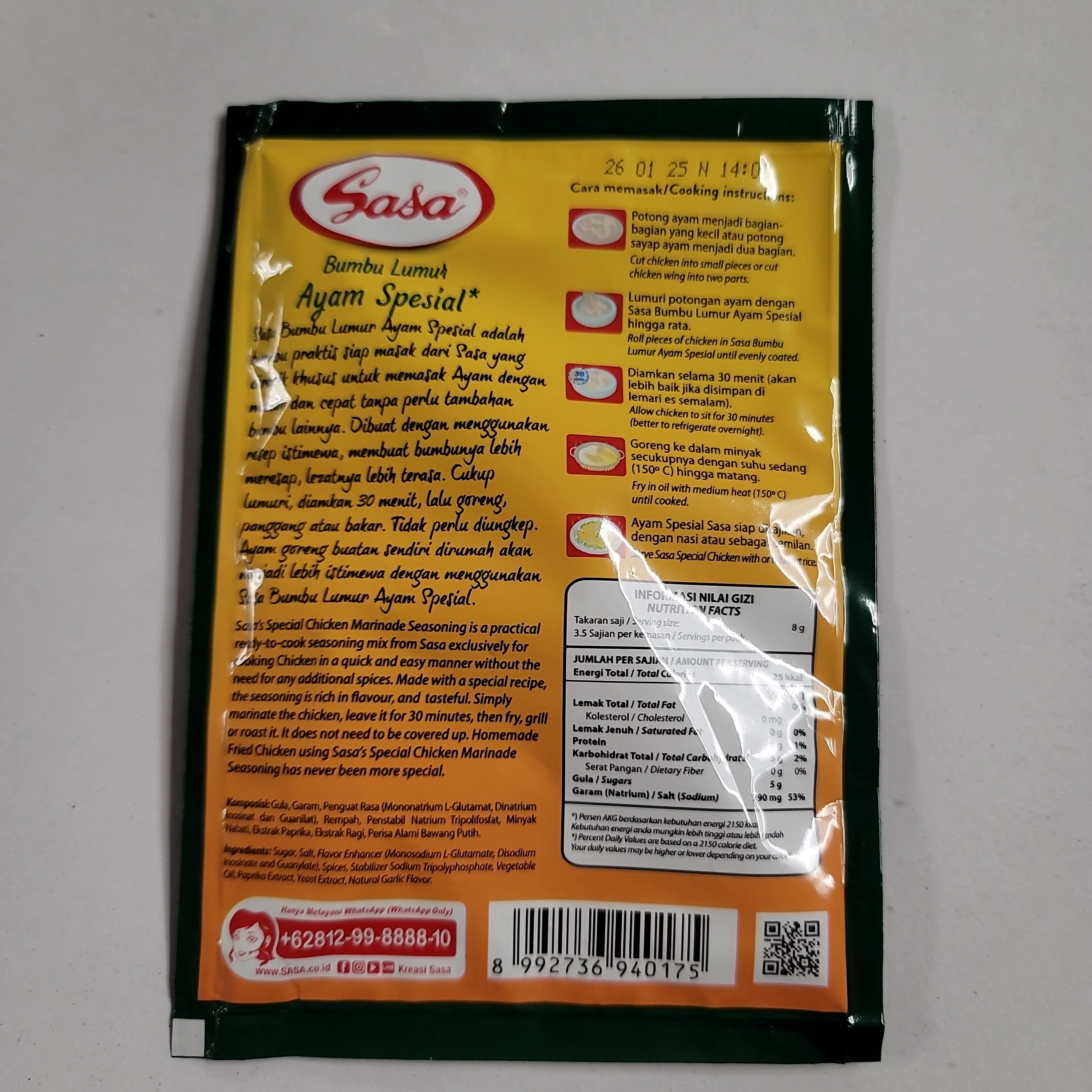 Sasa Bumbu Lumur Ayam Special 26 g - Image 2