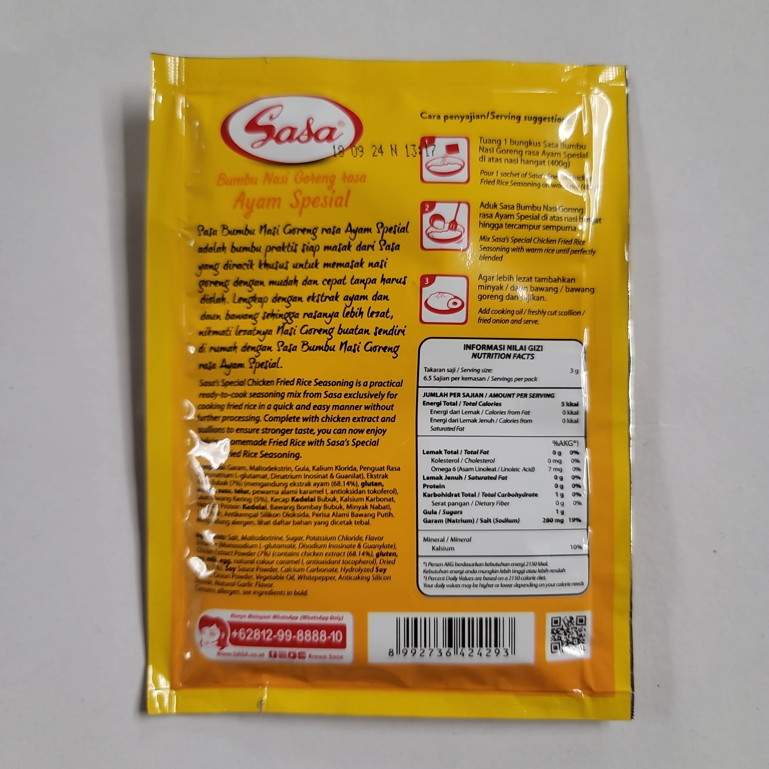 Sasa Bumbu Nasi Goreng Ayam Special  20 g - Image 2