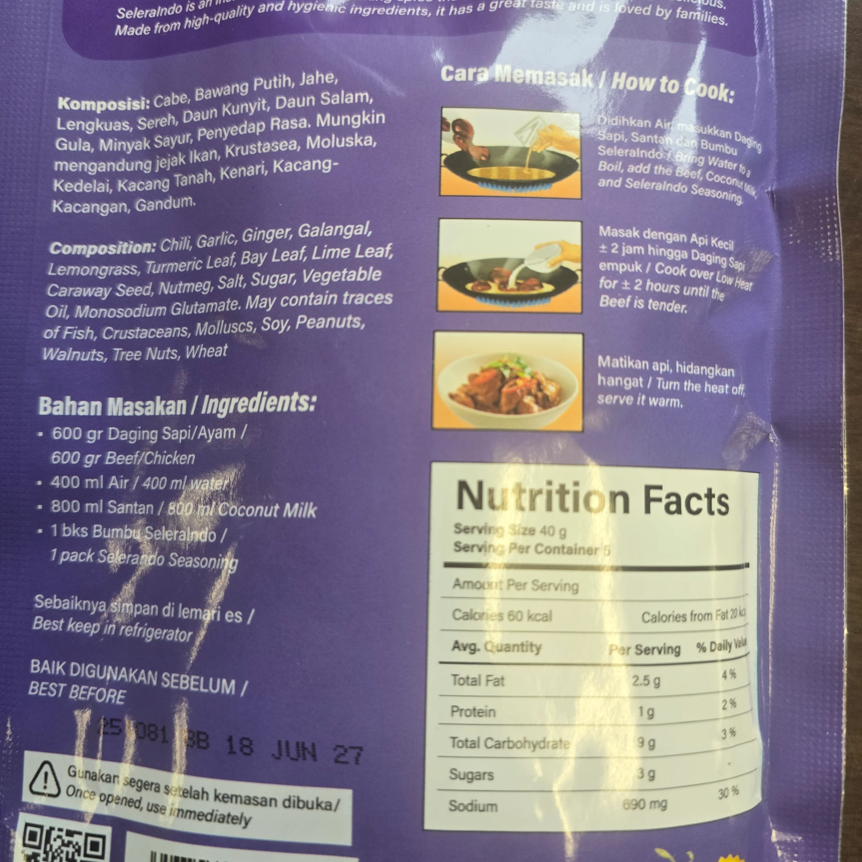 Selera Indo Rendang 200 g - Image 2
