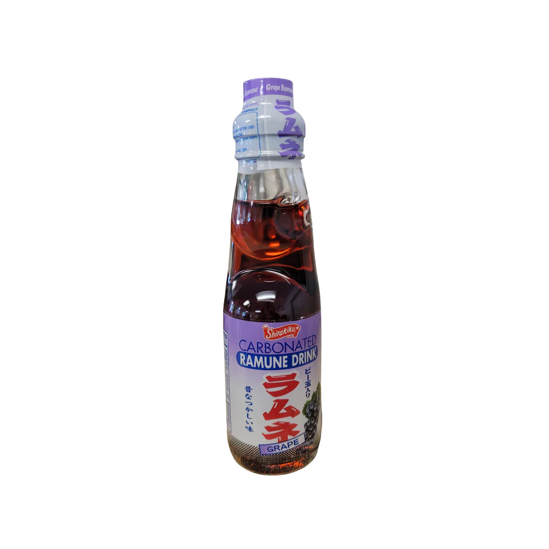 Shirakiku Ramune Soda Grape Flavor 200 ml