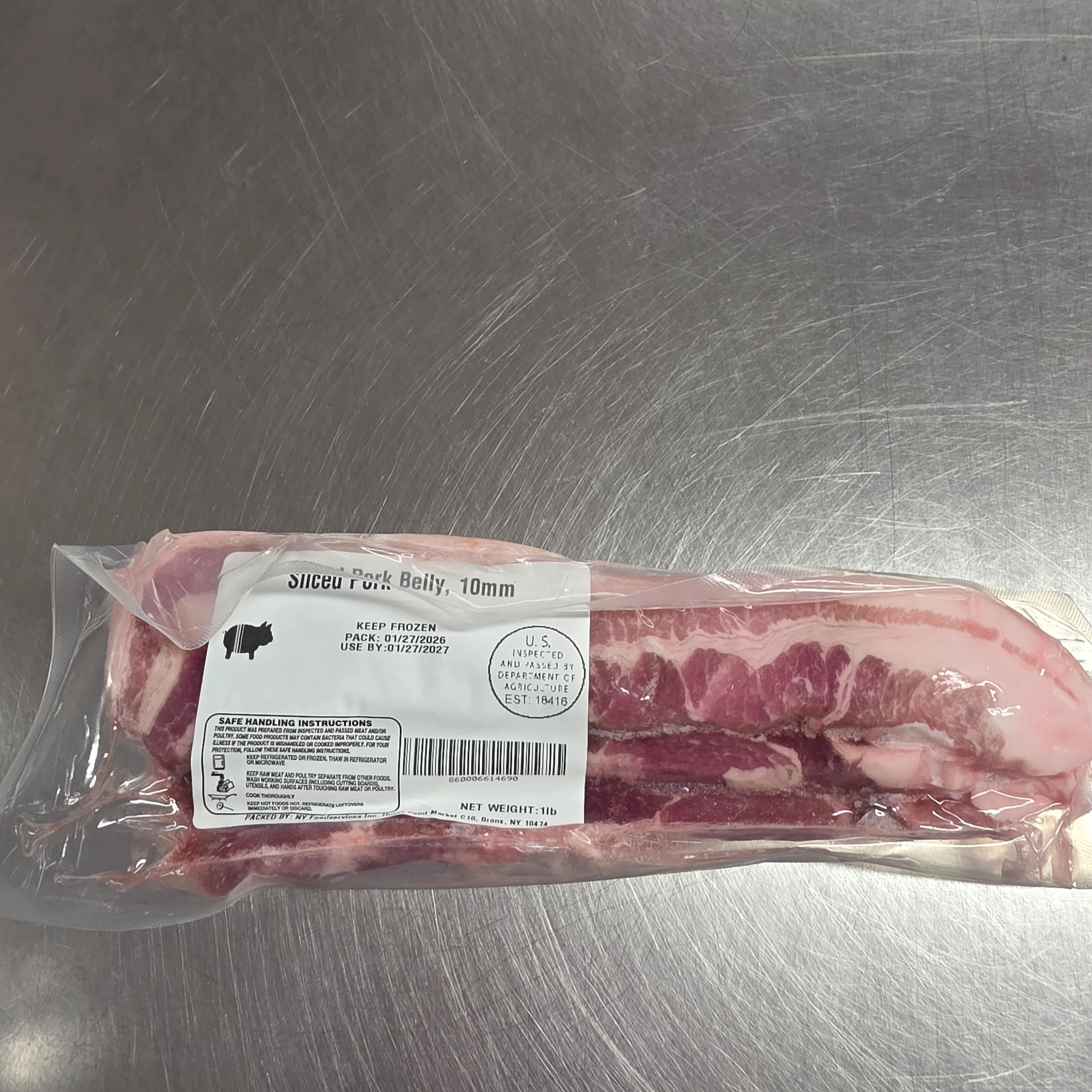Sliced Pork Belly 10mm
