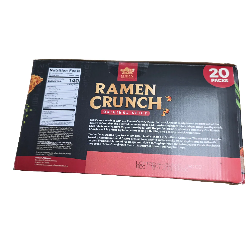 Soban Ramen Crunch Original Spicy (20 packs x 30gr) - Image 3