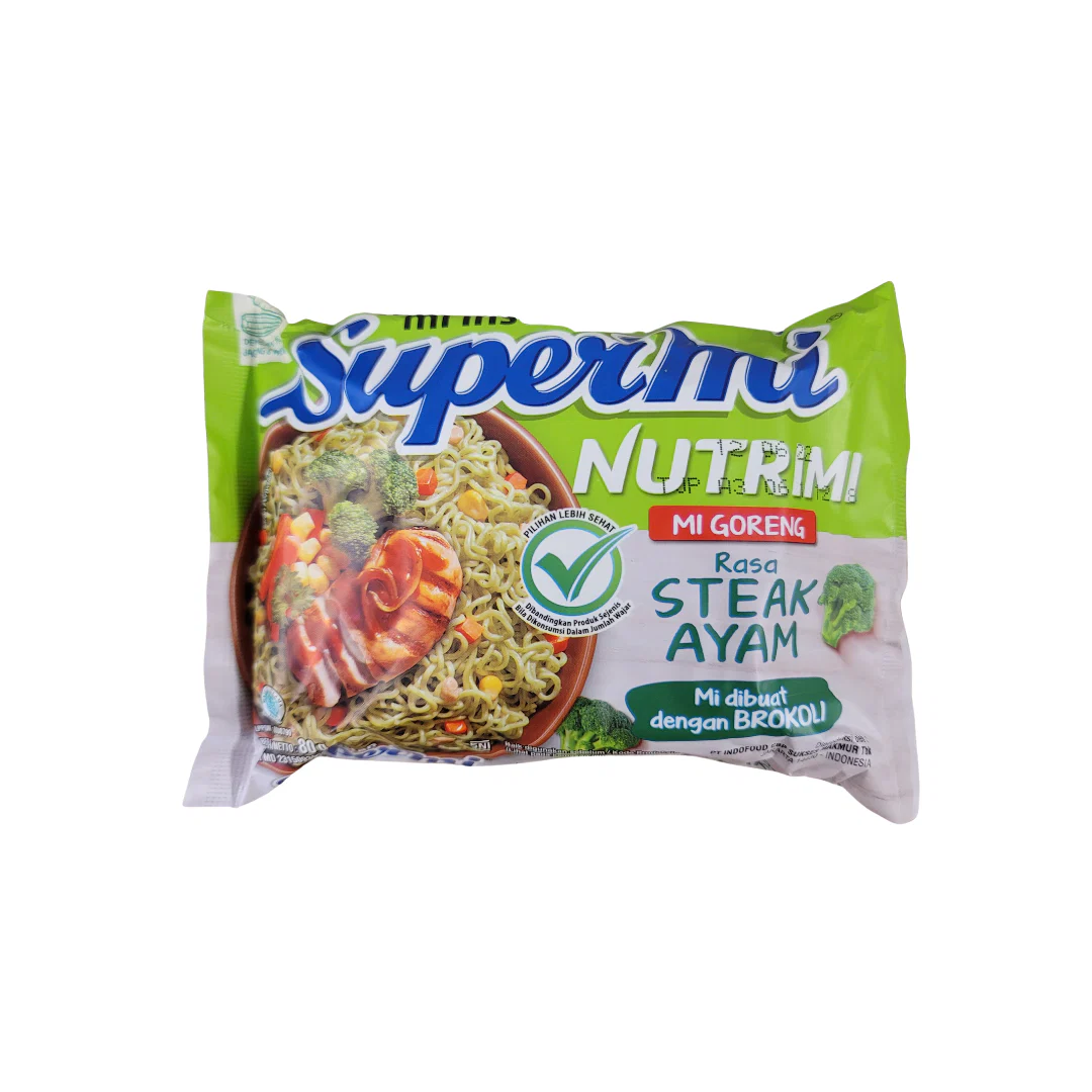 Supermi Nutrimi Mi Goreng Rasa Steak Ayam (80 g x 4 pcs) - Image 2