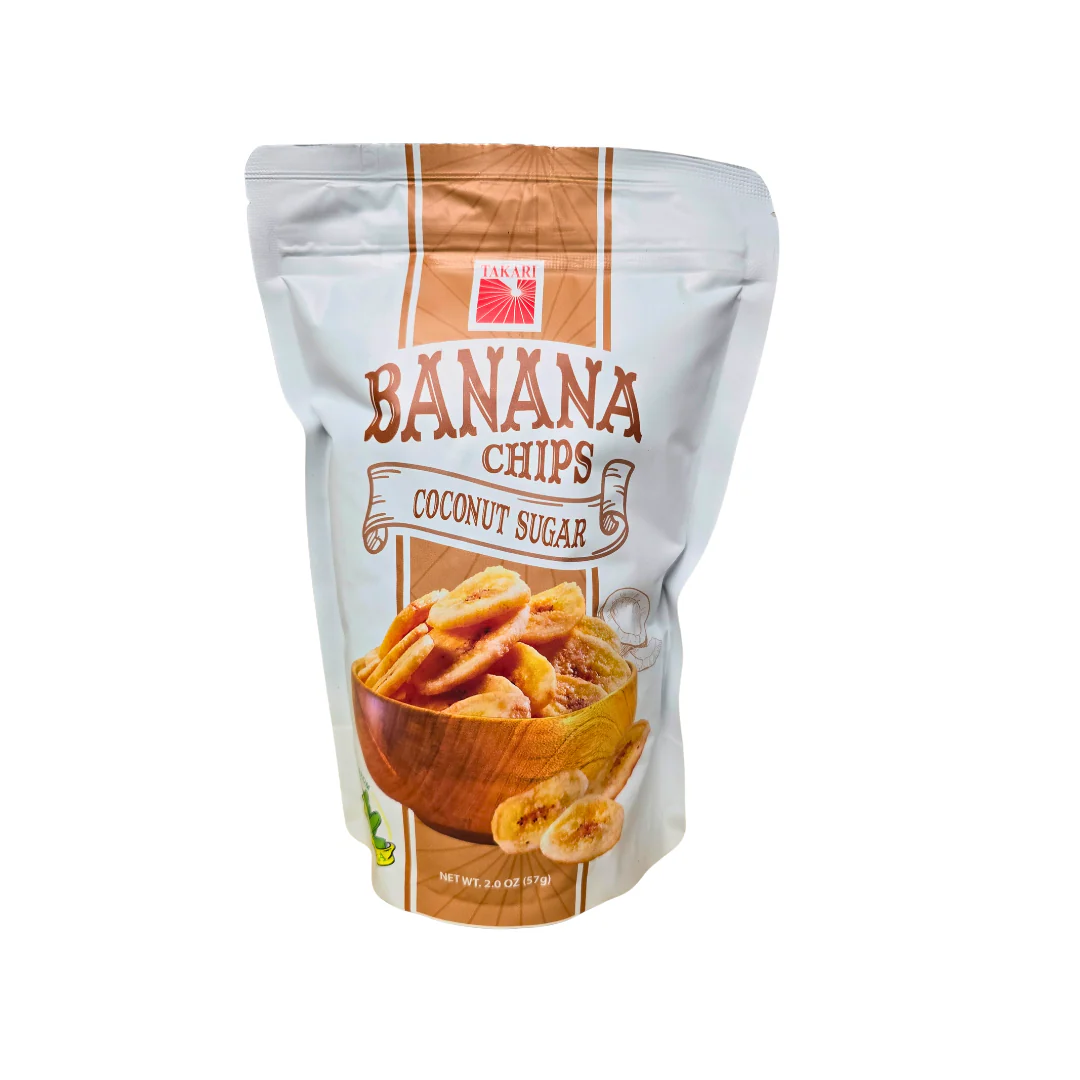 Takari Banana Chips Coconut Sugar 2 Oz