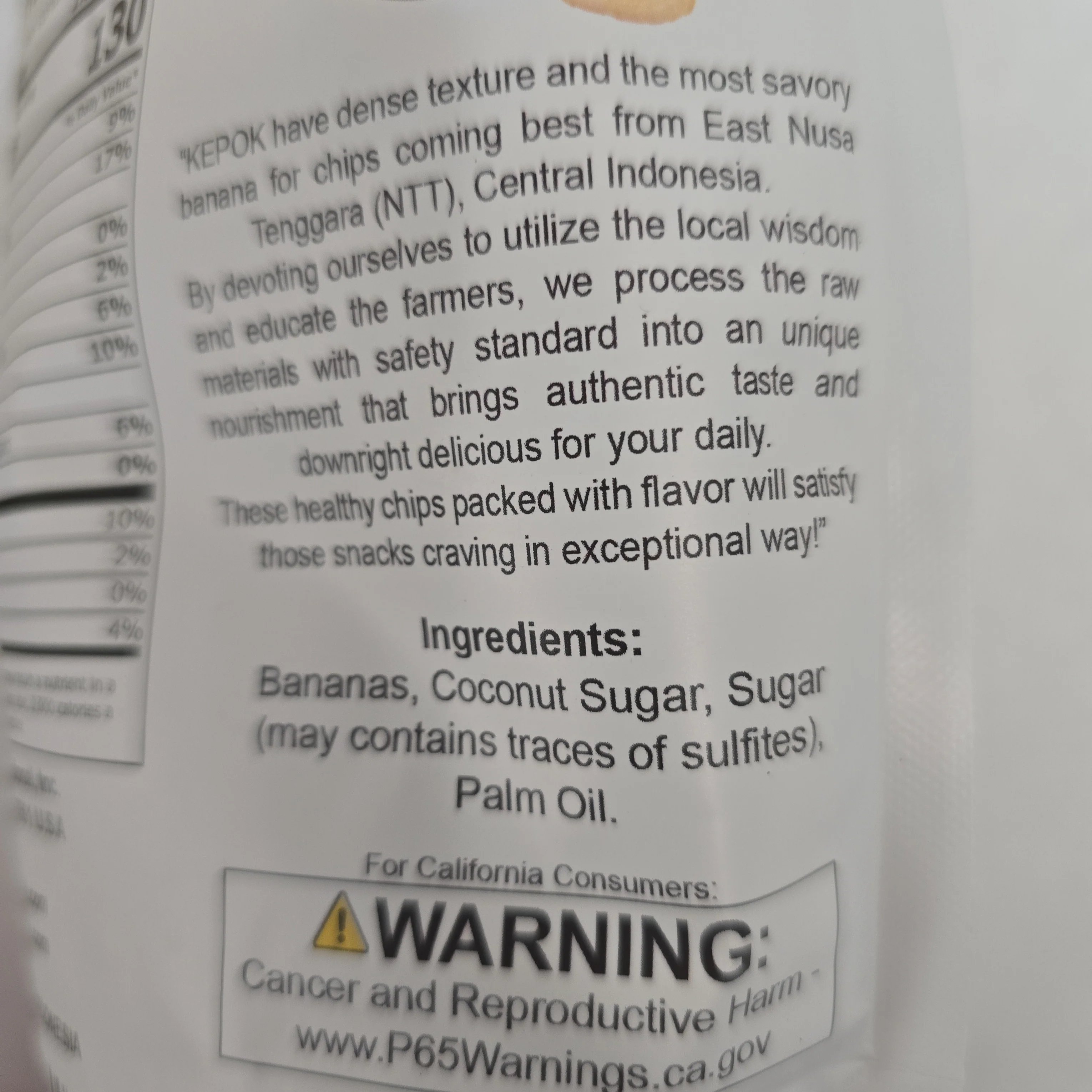 Takari Banana Chips Coconut Sugar 2 Oz - Image 2