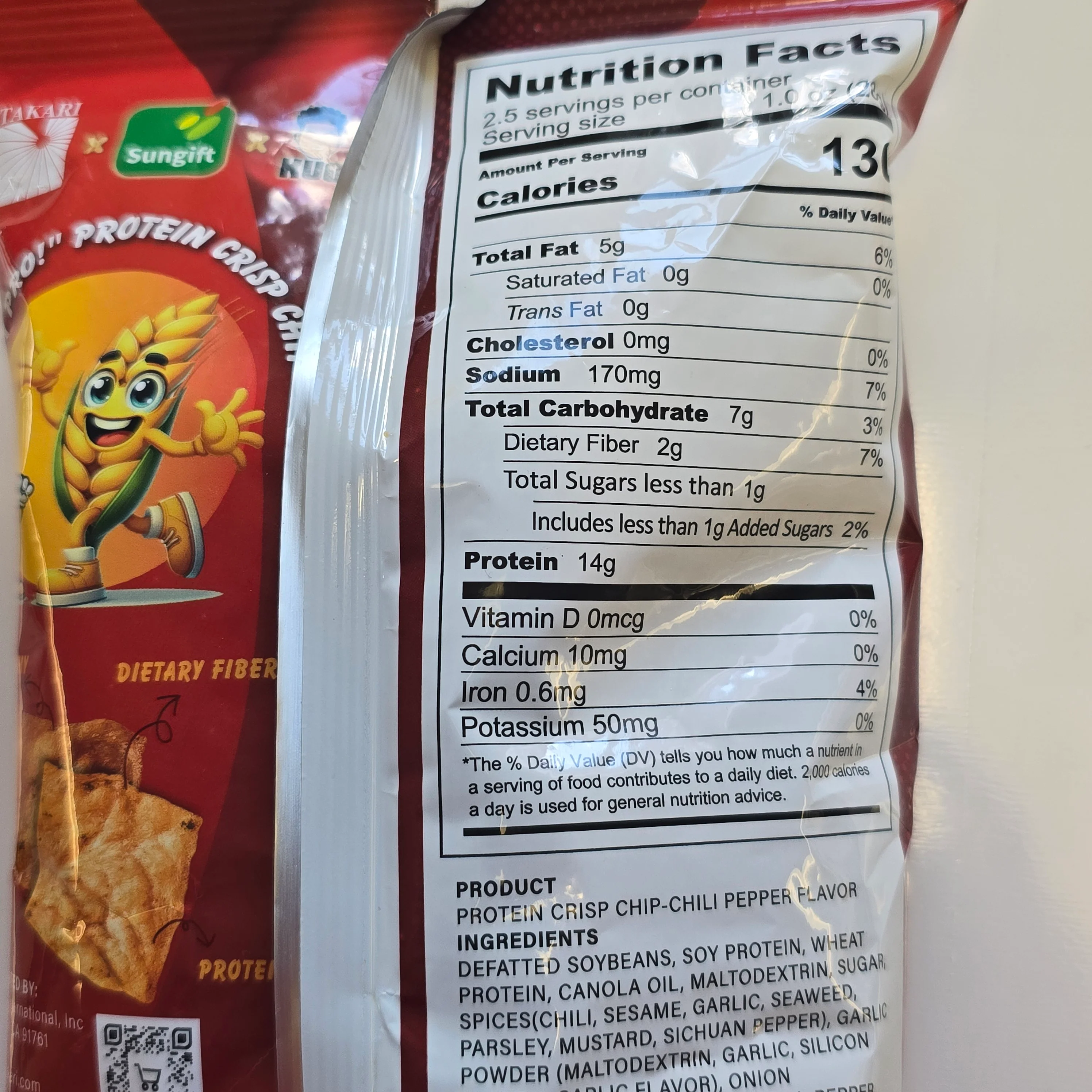 # Takari HiPro Protein Crips Chili Pepper 70 g - Image 2
