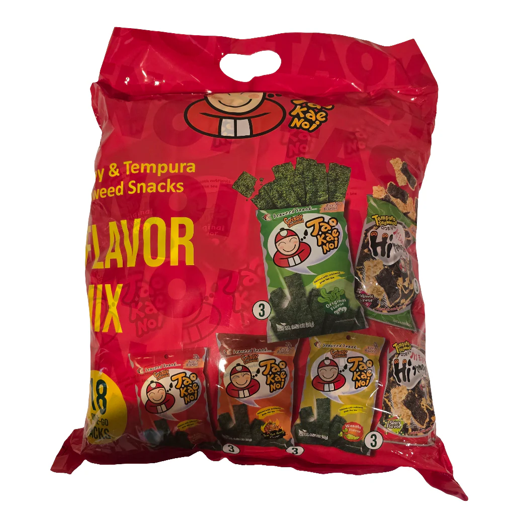 Taokaenoi Crispy  & Tempura Seaweed Snacks Flavor Mix (18 pcs)