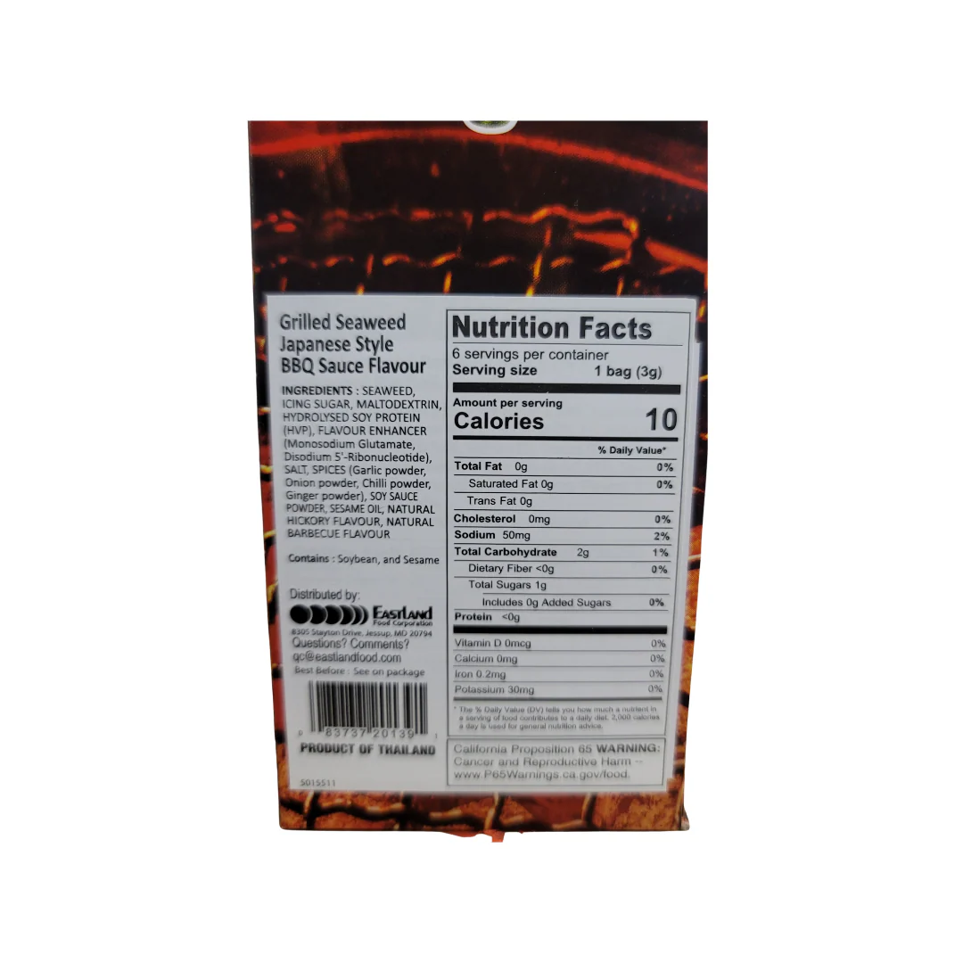 Taokaenoi Grilled Seaweed Roll BBQ Flavor 18 g - Image 2