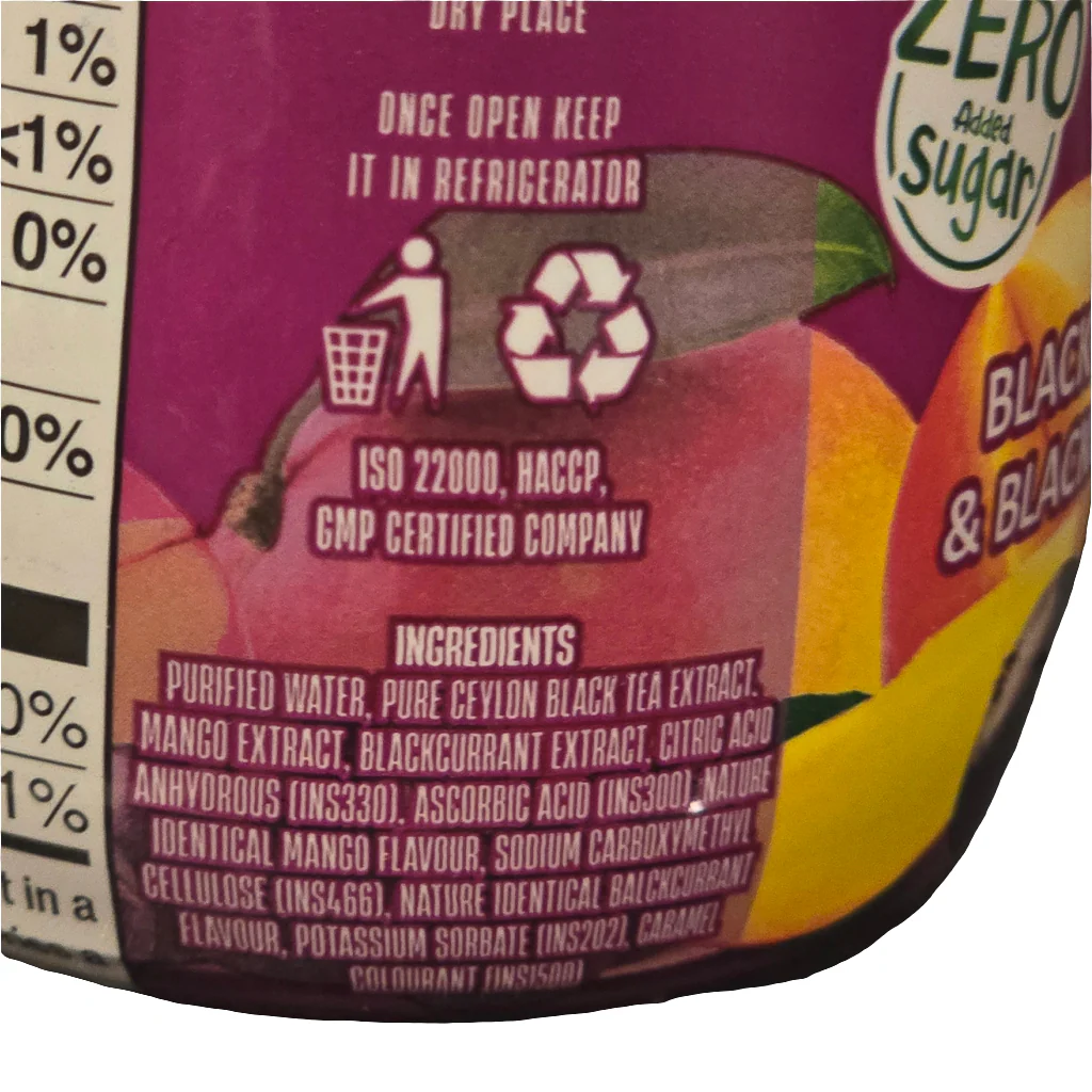 Tea4U Ceylon Iced Tea Black Tea with Mango & Blackcurrant Flavor Zero Sugar 300 ml - Image 3