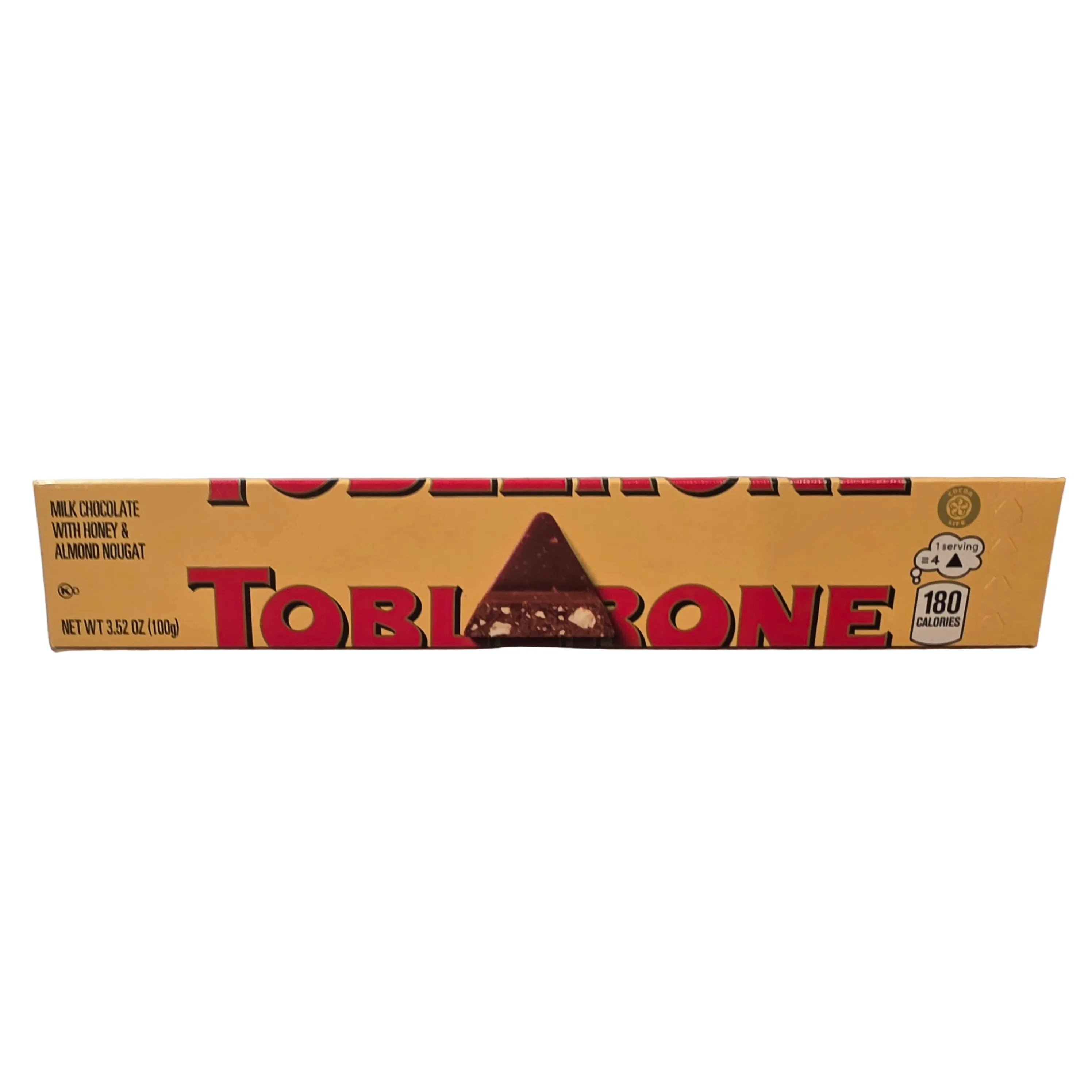 Toblerone Milk Chocolate With Honey & Almond Nougat 3.52oz (100g)