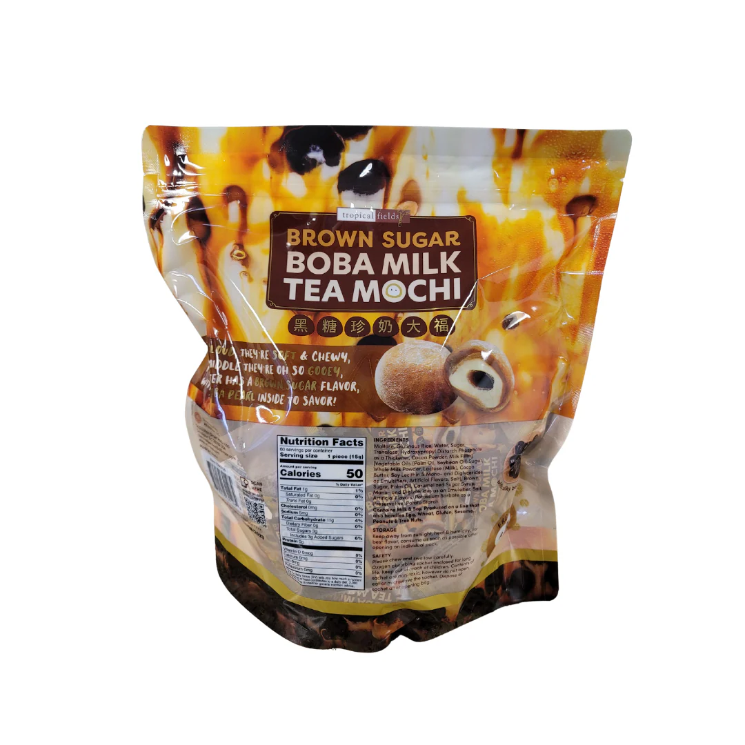 Tropical Field Brown Sugar Boba Milk Tea Mochi 60 Counts - 900 gram - Image 2
