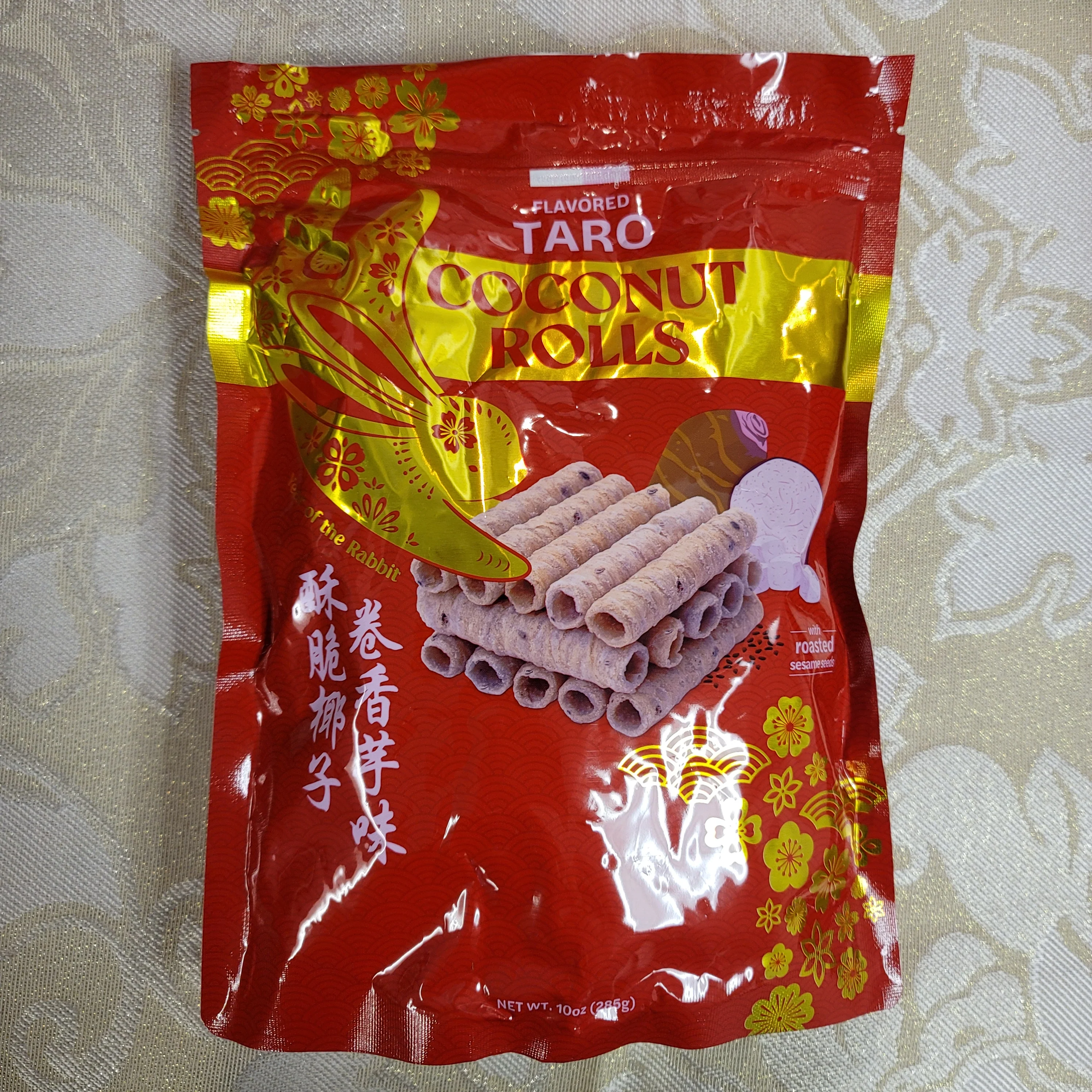 Tropical Fields Taro Coconut Rolls 10 oz Year of Tiger