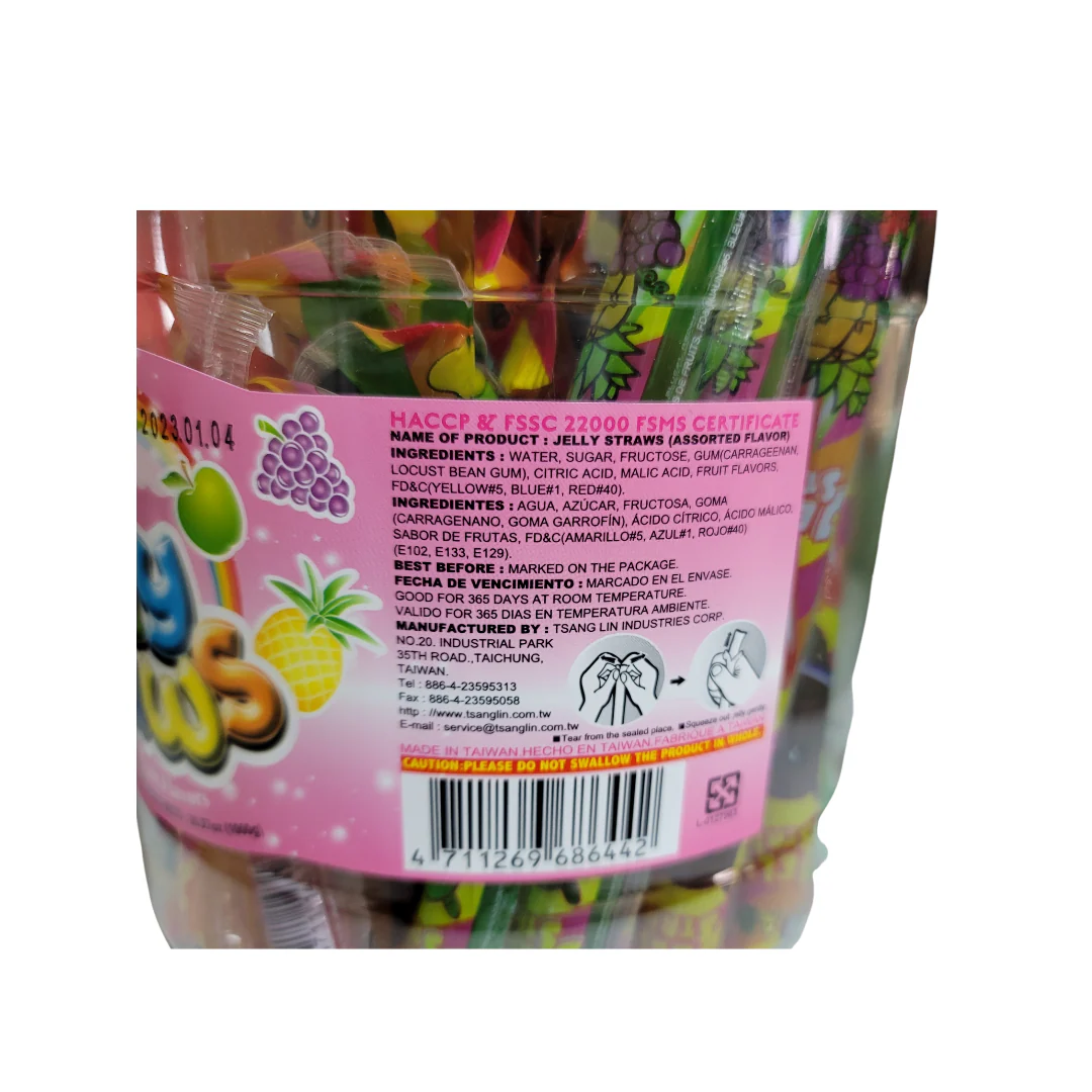 Tsanglin Jelly Straws Assorted Flavor Jar (20 g x 50) - Image 3
