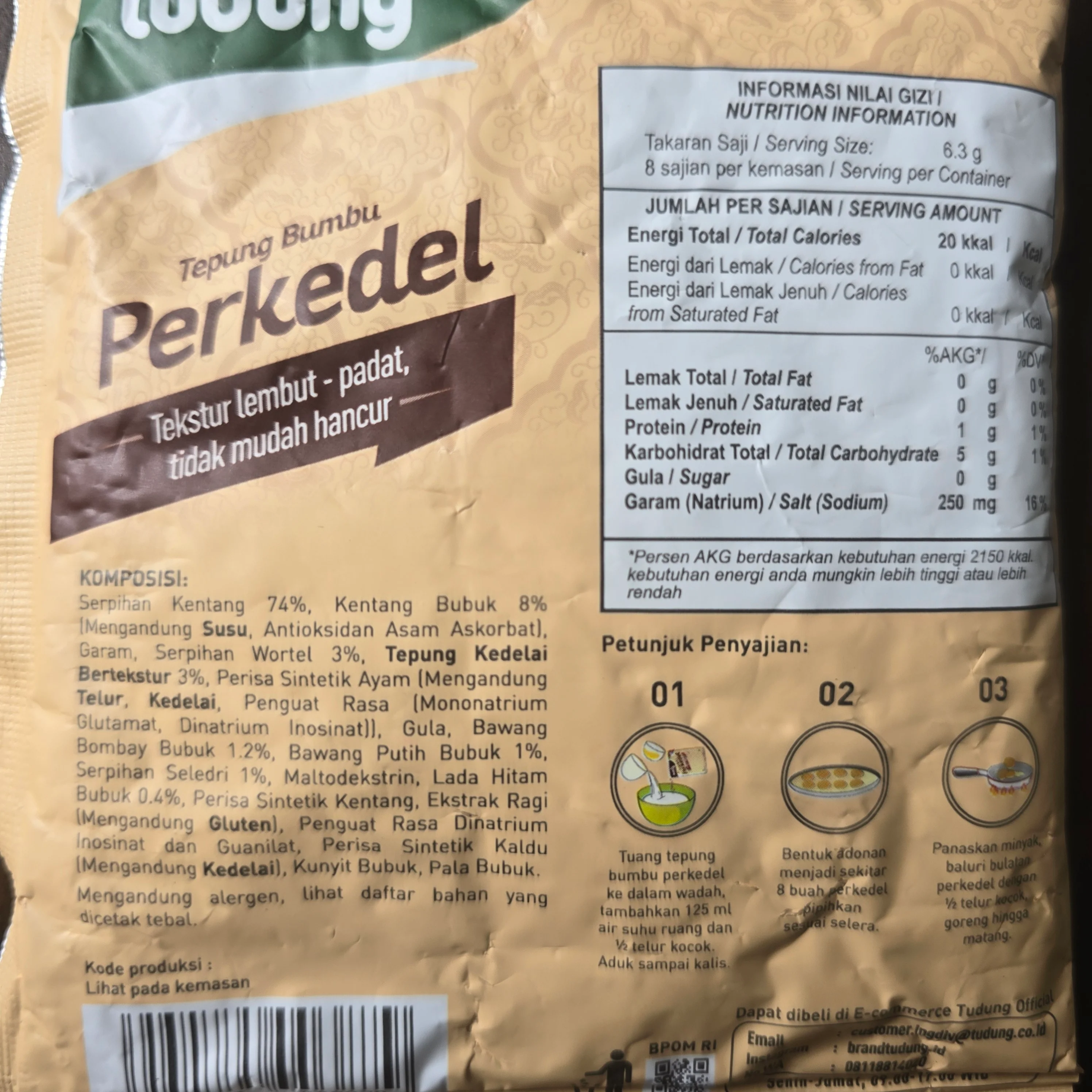 Tudung Tepung  Bumbu Perkedel 50 g - Image 2