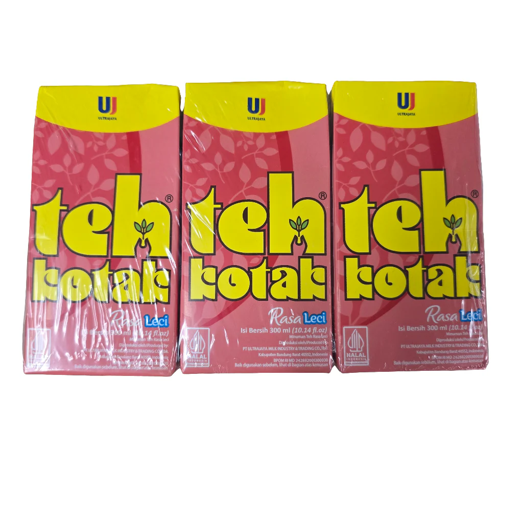 UJ Teh Kotak Lychee Flavor 300 ml (6 pack)