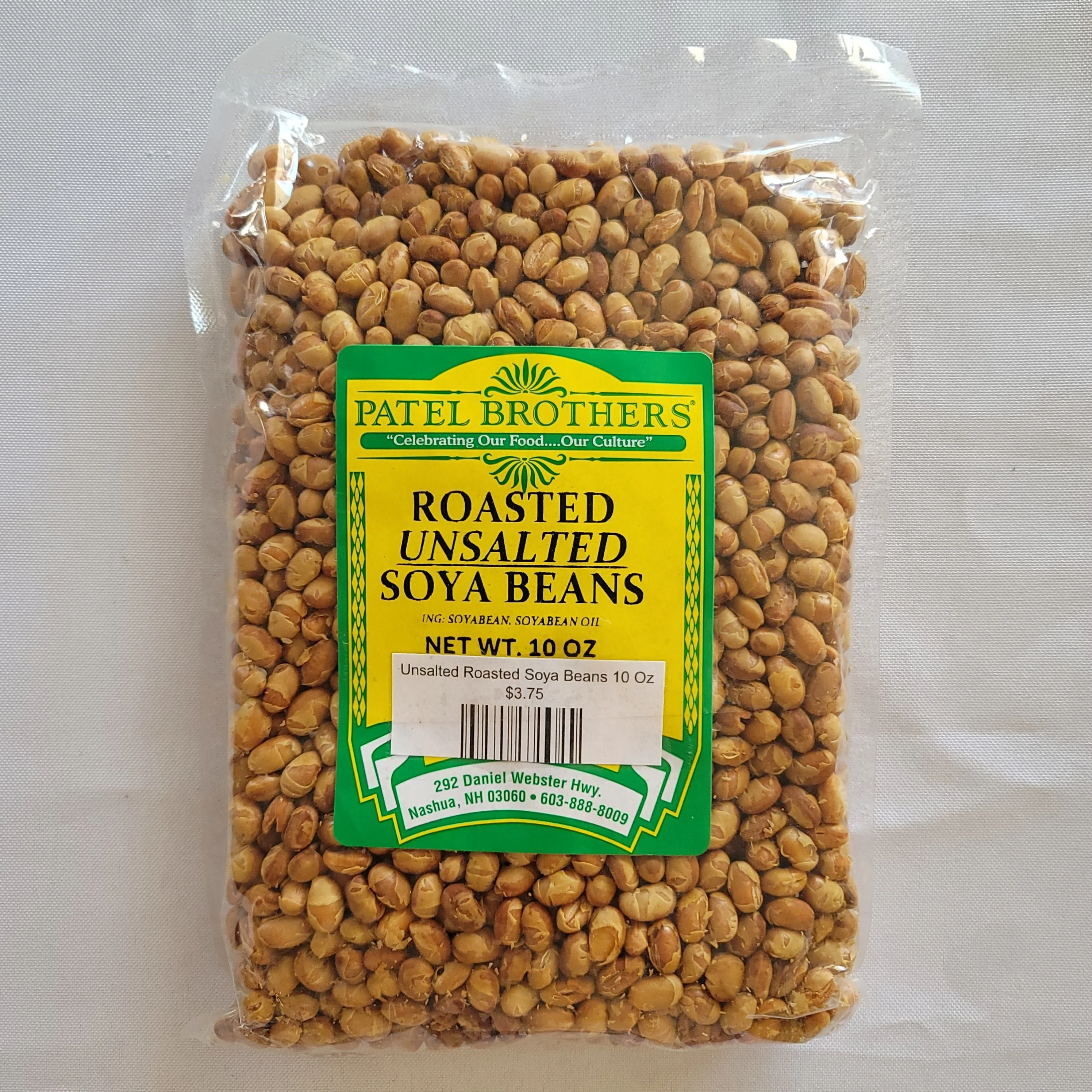 Unsalted Roasted Soya Beans 10 Oz