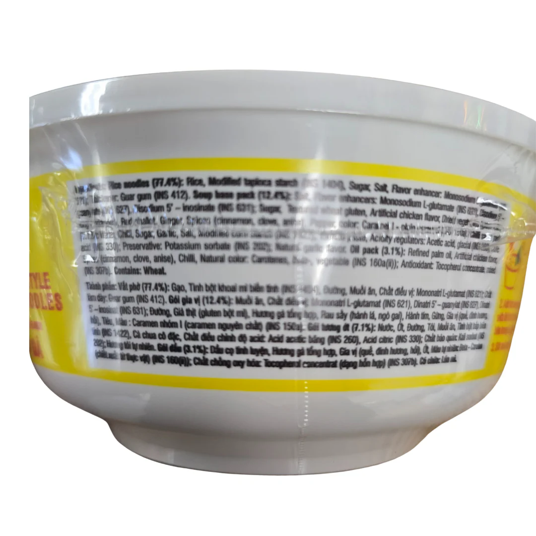 Vifon Instant Pho Ga Rice Noodle Chicken Flavor Bowl 2.4oz - Image 4