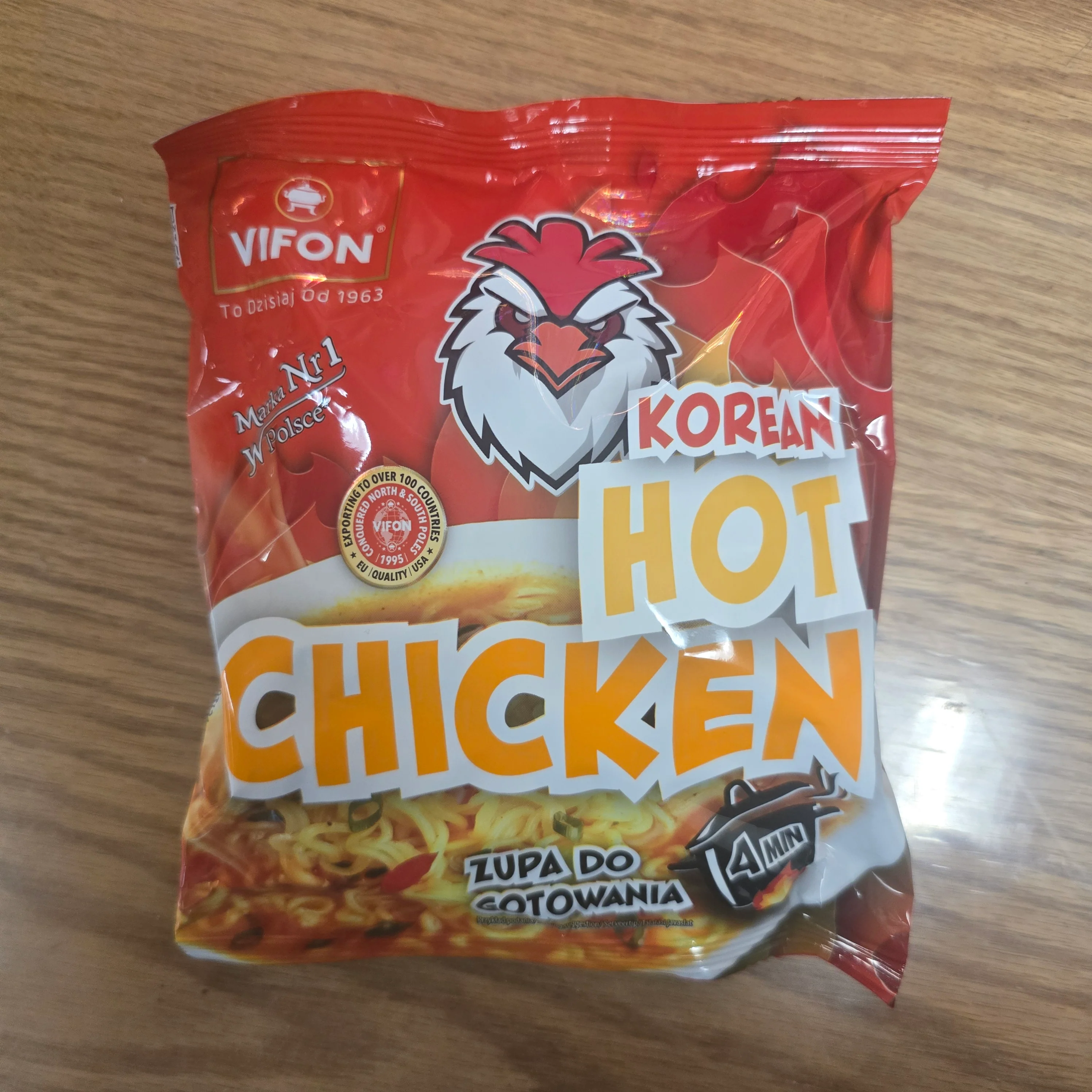 Vifon Korean Hot Chicken Noodle Soup 3.70 oz - Image 2