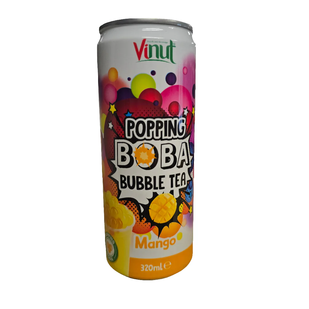 Vinut Popping Boba Bubble Tea Mango 320 ml