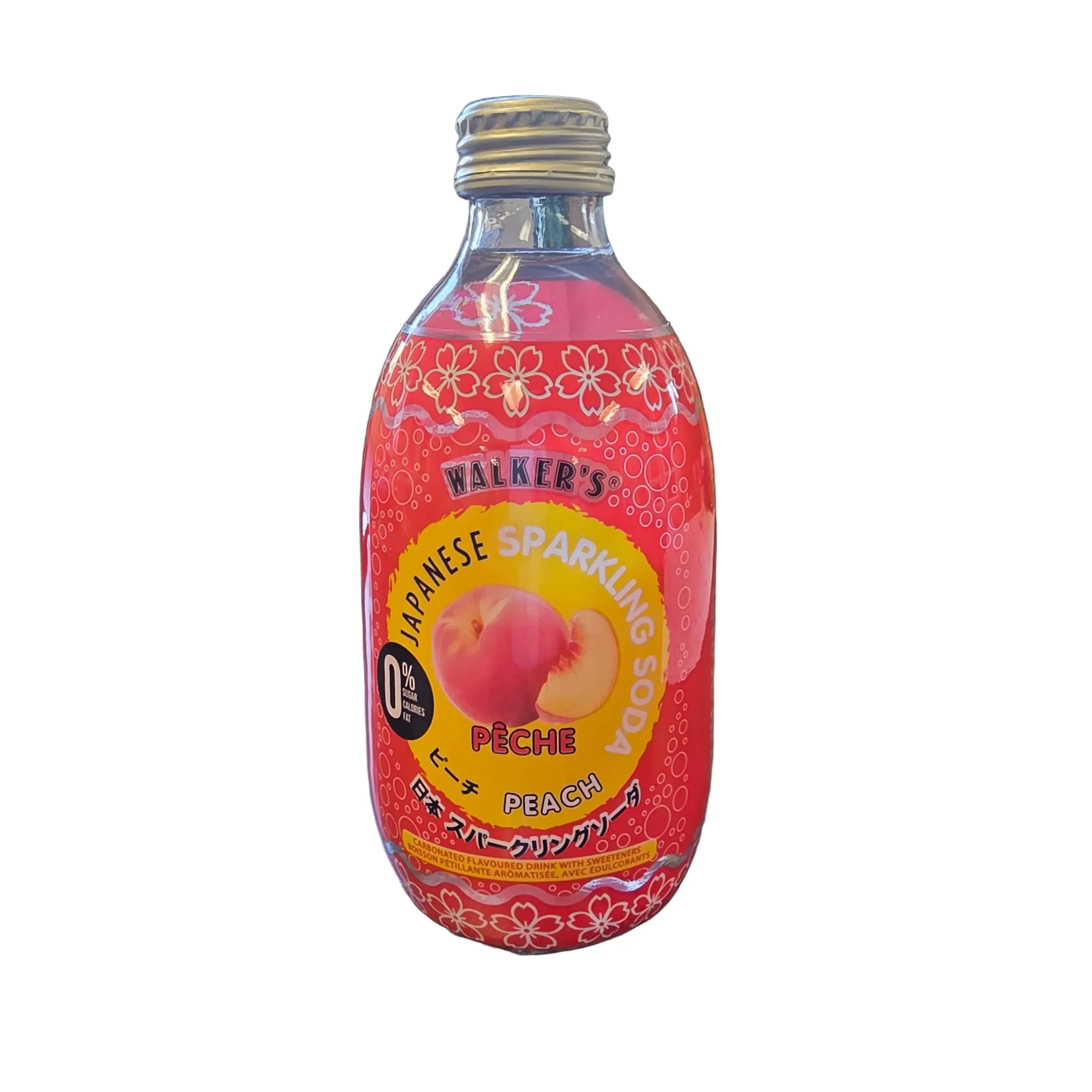 Walker's Japanese Sparkling Soda Peach Zero Sugar 290 ml