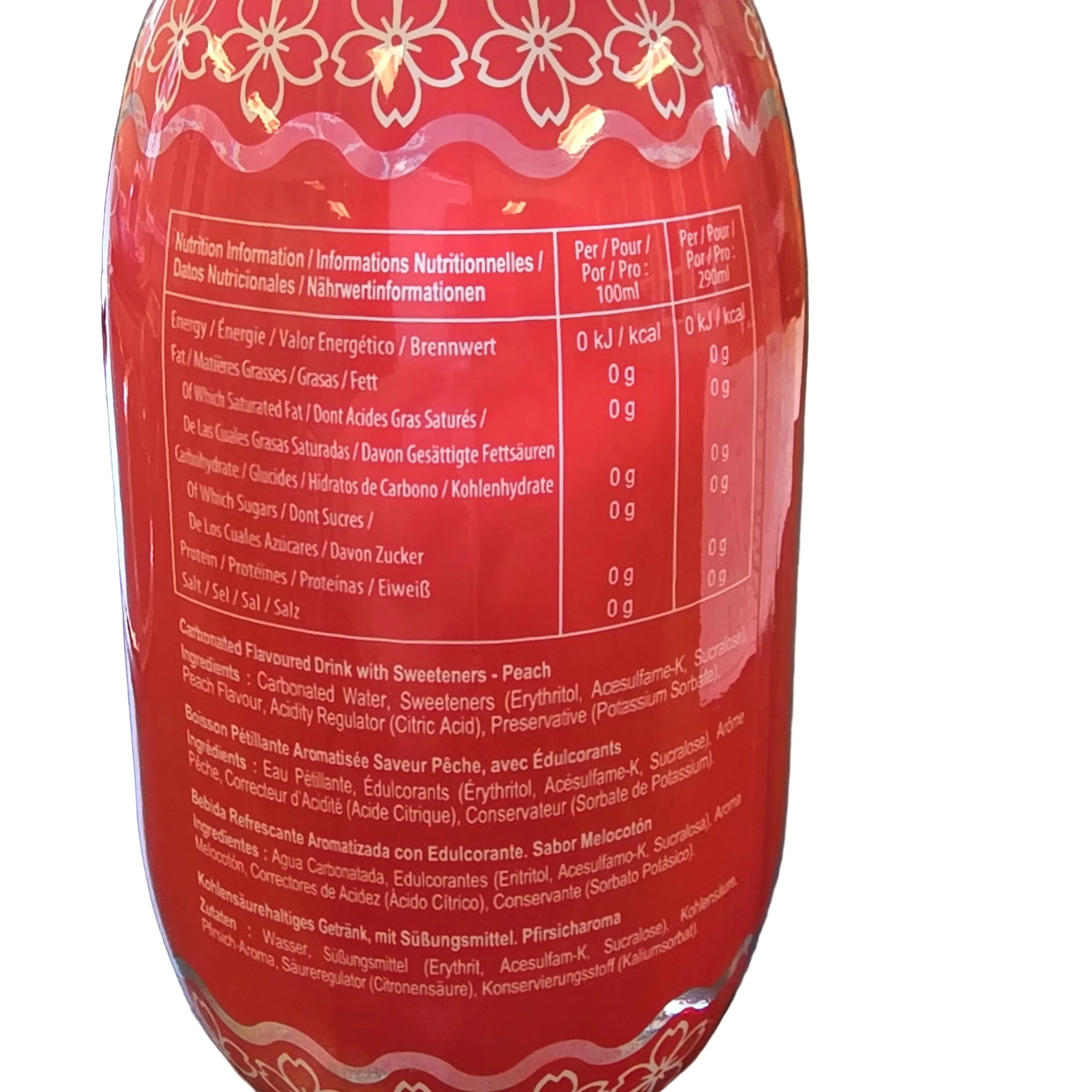 Walker's Japanese Sparkling Soda Peach Zero Sugar 290 ml - Image 2
