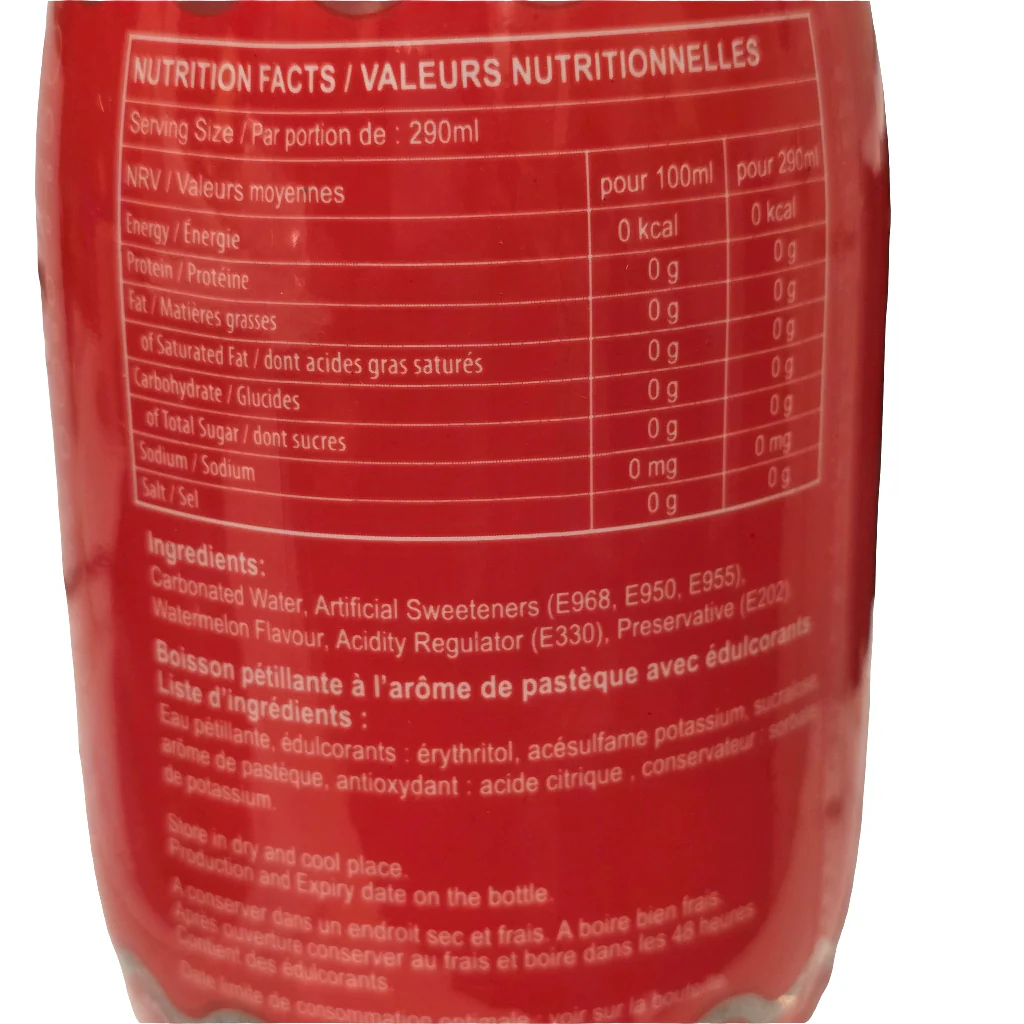 Walker's Japanese Sparkling Soda Watermelon Zero Sugar 290 ml - Image 2