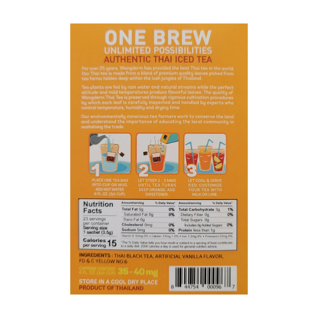 Wang Derm Authentic Thai Tea 23 Bags (80 g) - Image 3