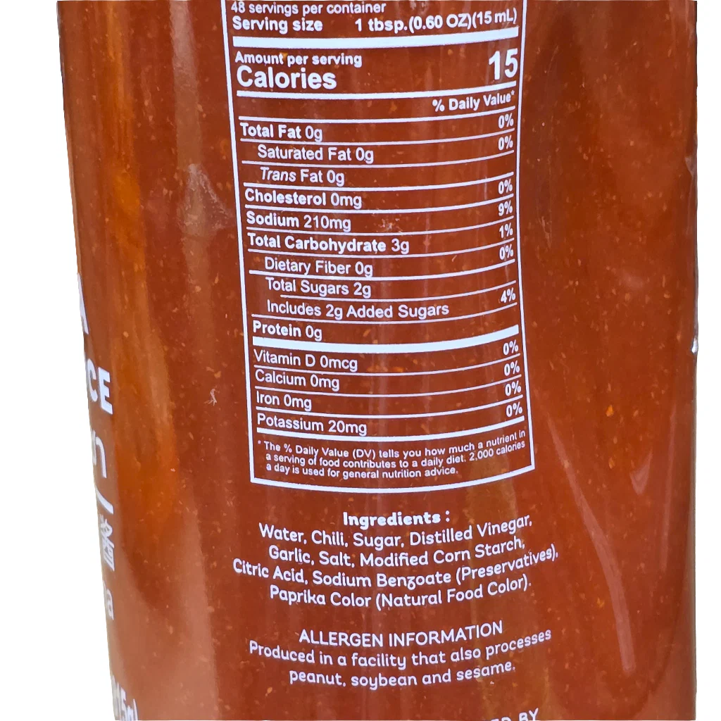 Wangderm Sriracha Hot Chili (L) 28.75 Oz - Image 2