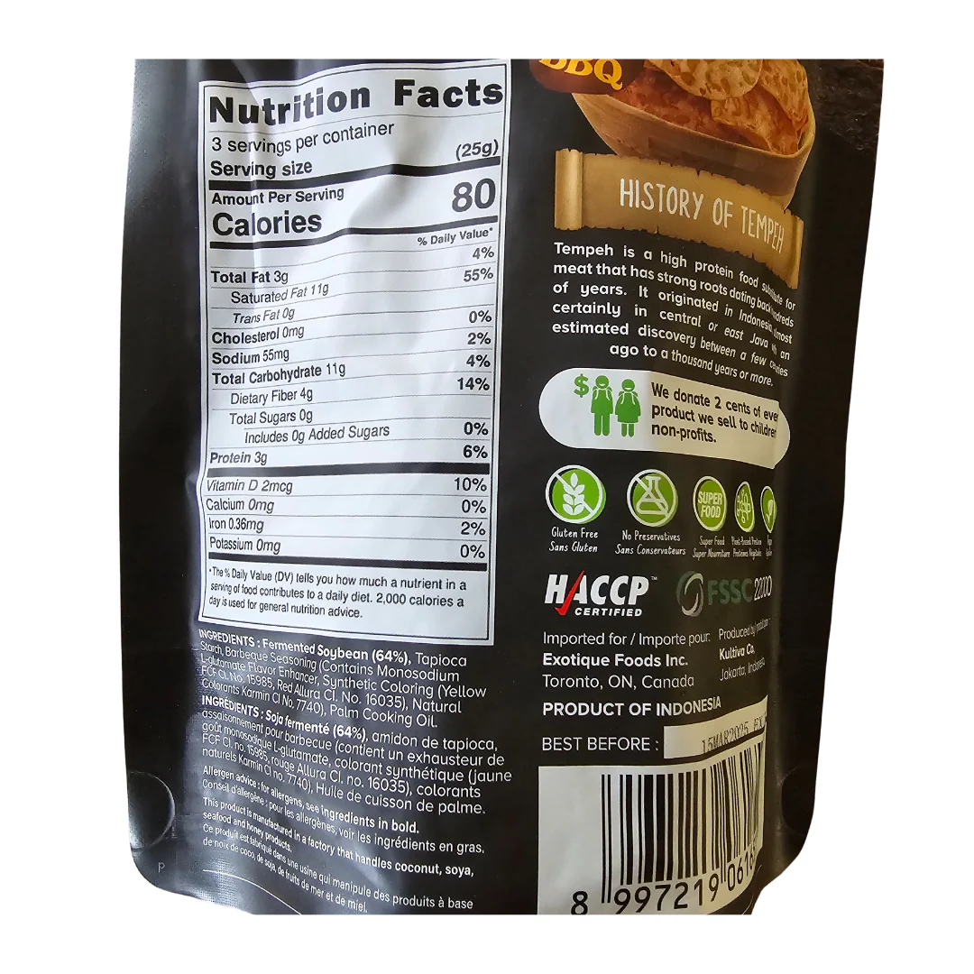 # WOH Tempeh Chips BBQ Flavor 70 g (2.5 Oz) - Image 2