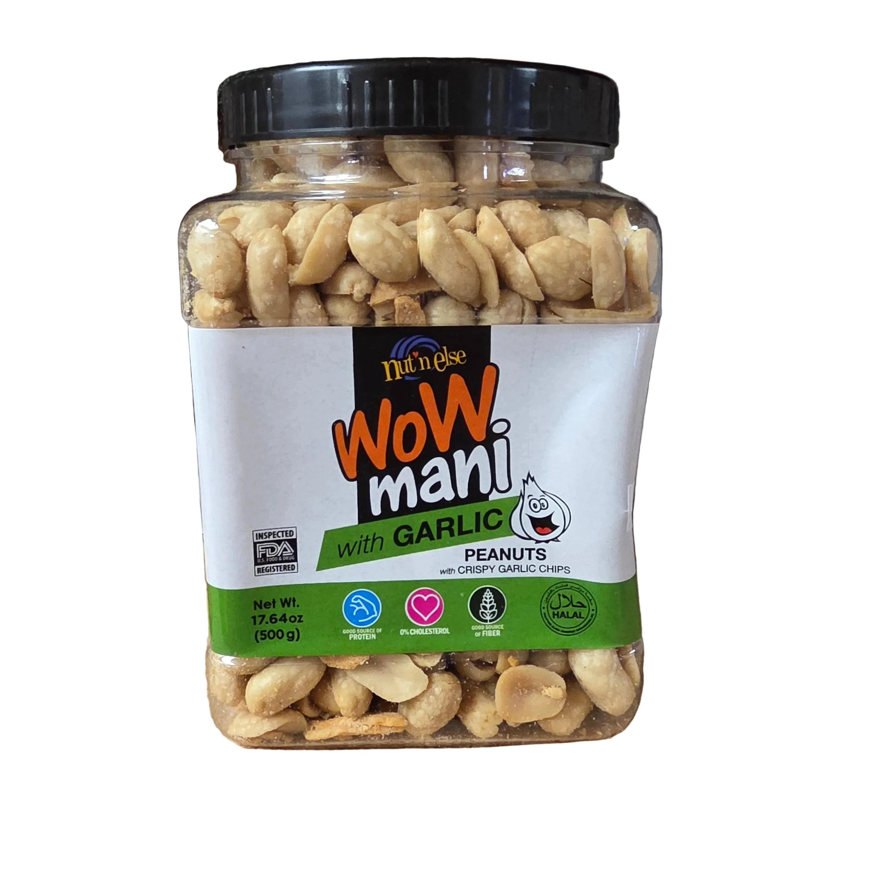 Wow Mani Peanut With Crispy Garlic Chips 500g