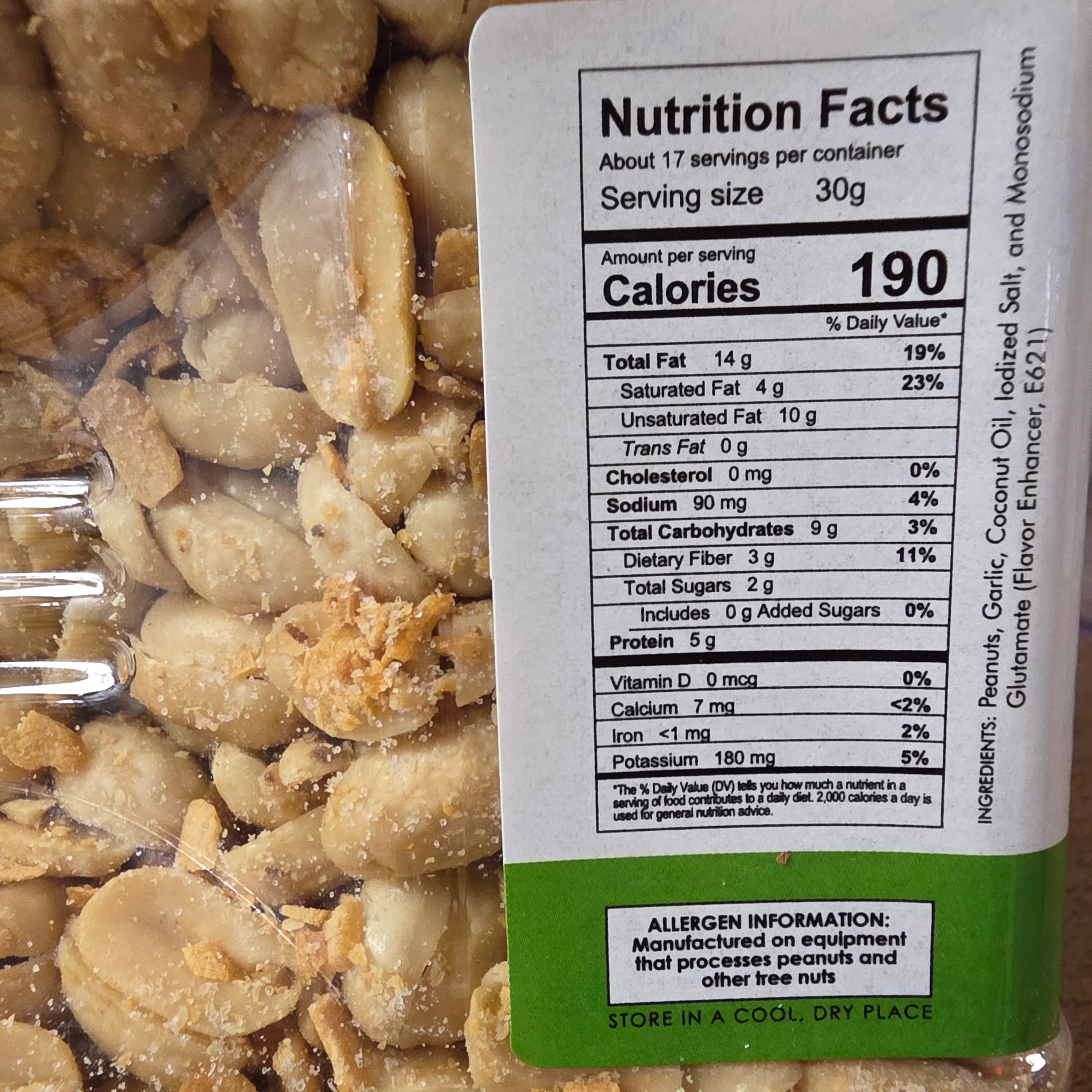 Wow Mani Peanut With Crispy Garlic Chips 500g - Image 3