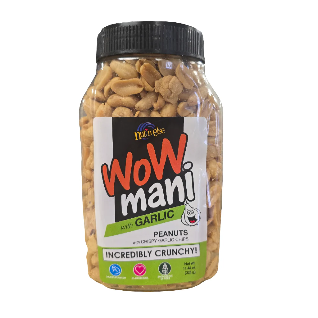 Wow Mani Peanuts with Garlic Chips 325 g