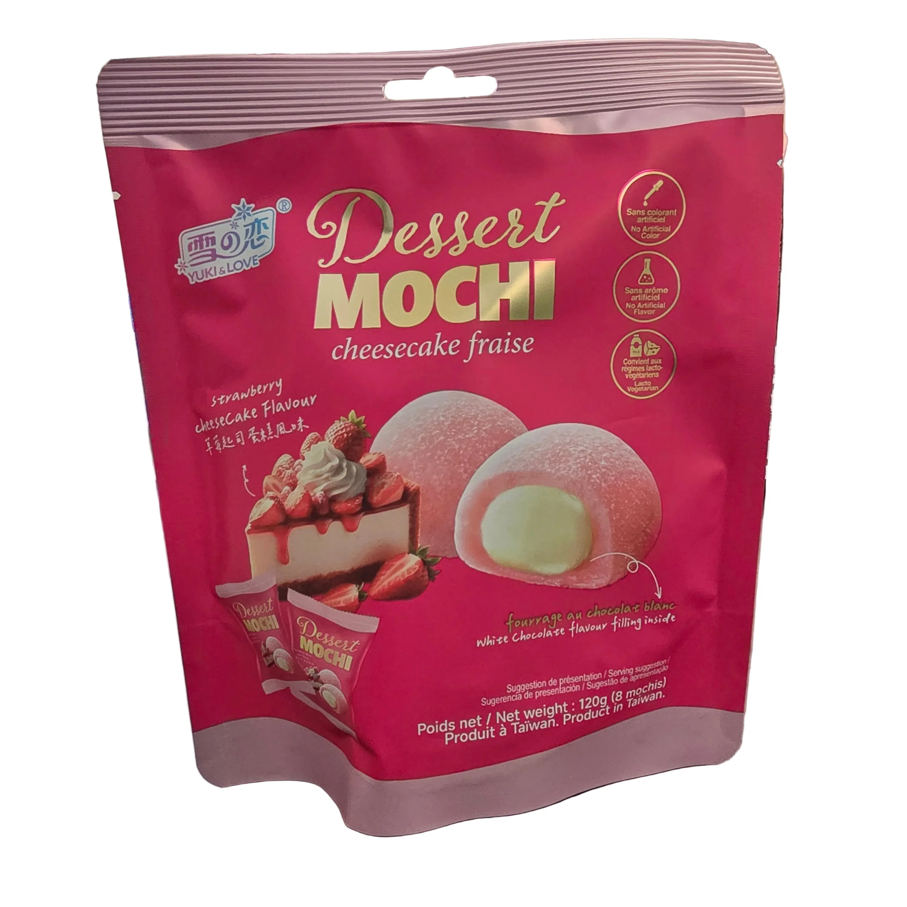 Yuki Love Mochi Strawberry Cheese 120 g (4.3 Oz)