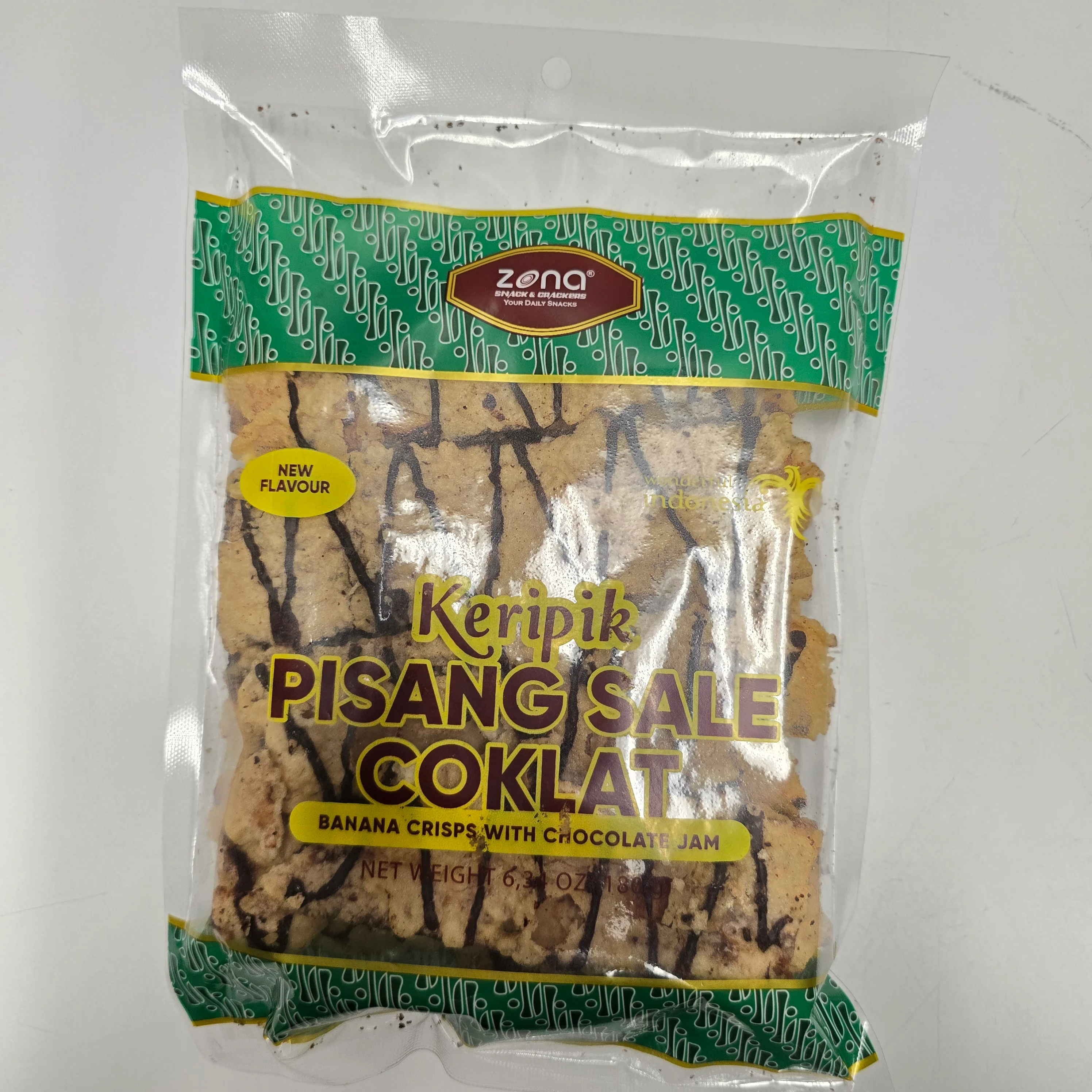 Zona Banana Crisp With Chocolate Jam (Pisang Sale Coklat) 6.3 Oz (380 g)