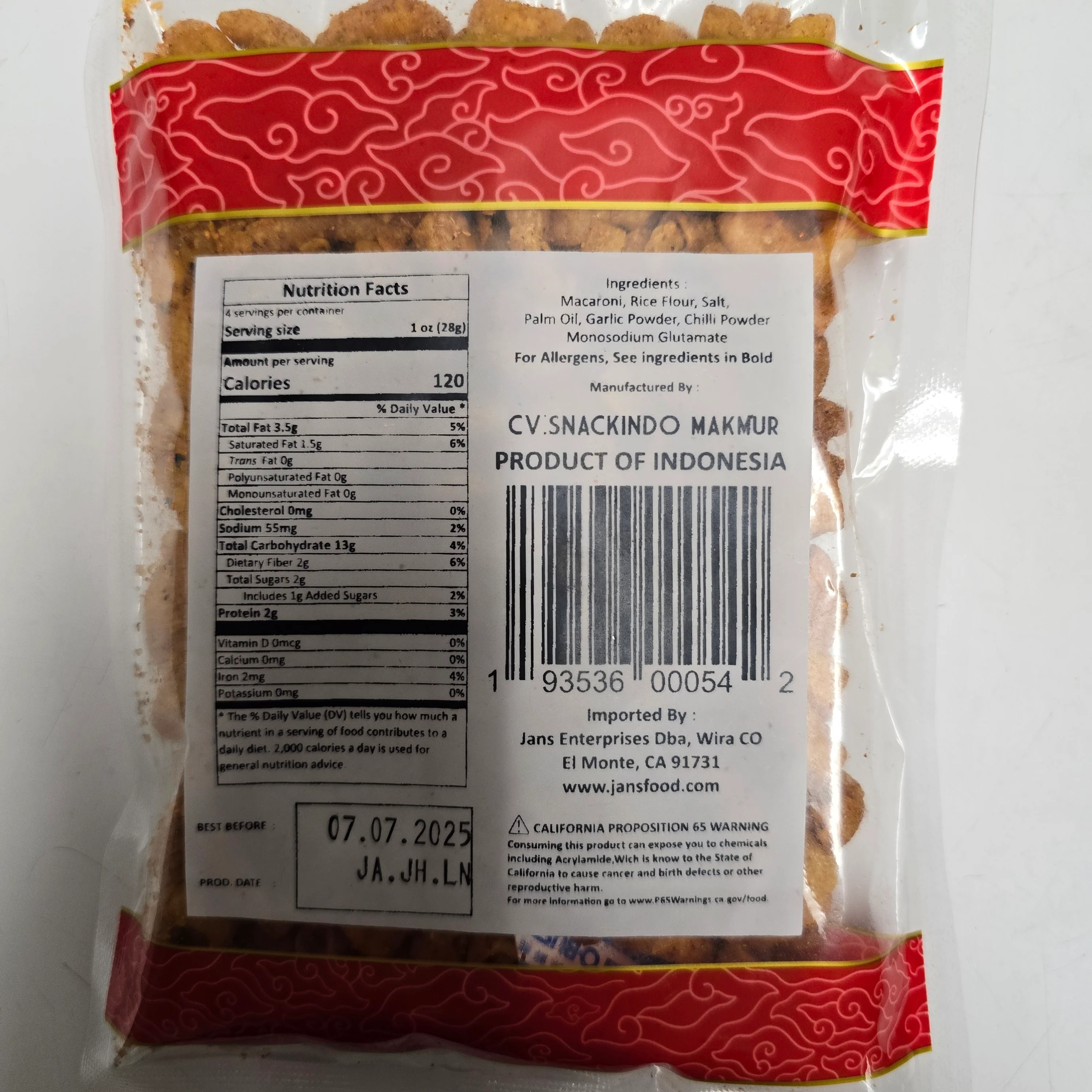 Zona Keripik Makaroni Super Pedas 4.23 Oz (120 g) - Image 2