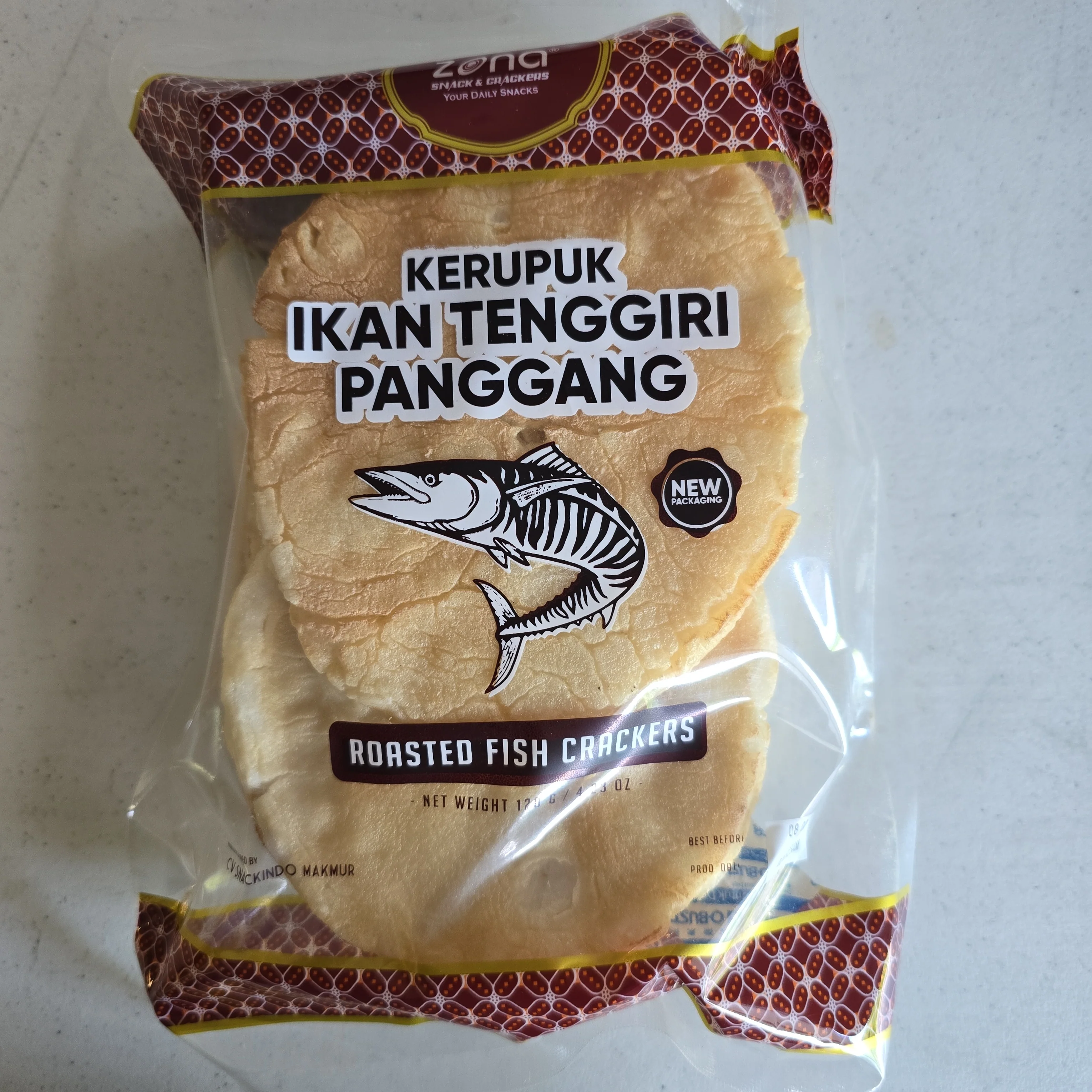 Zona Kerupuk Ikan Tenggiri Panggang (Roasted Fish Crackers) 4.23 oz