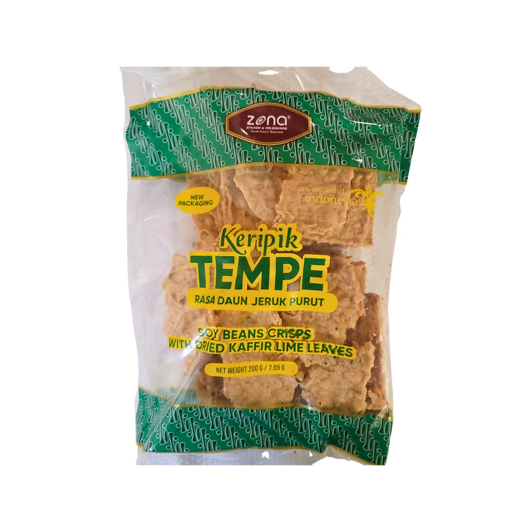 Zona Kripik Tempe Daun Jeruk Purut 200 g/7.05 oz